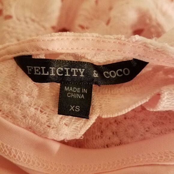 Felicity & Coco Belza Floral Lace Shift Dress XS - Picture 10 of 11